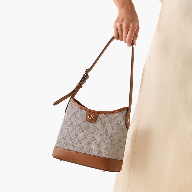 CHRISBELLA Monogram Print Hobo Bag for Women - Image 2